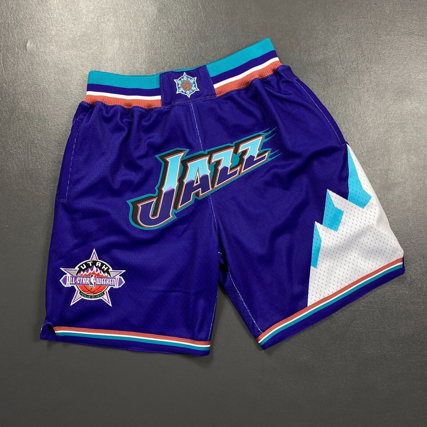 100% Authentic Just Don x Mitchell & Ness 96 97 Utah Jazz Shorts Size M Mens