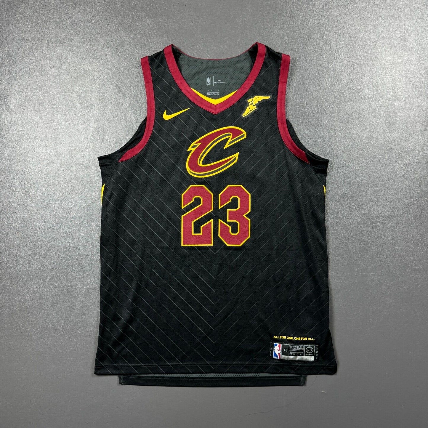 100% Authentic Lebron James Nike NBA Finals Cavaliers Statement Jersey 48 L Mens