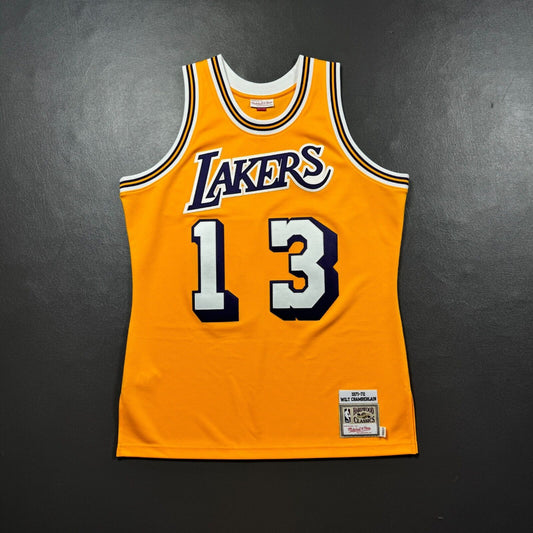 100% Authentic Wilt Chamberlain Mitchell Ness 71 72 Lakers Jersey Size 44 L Men
