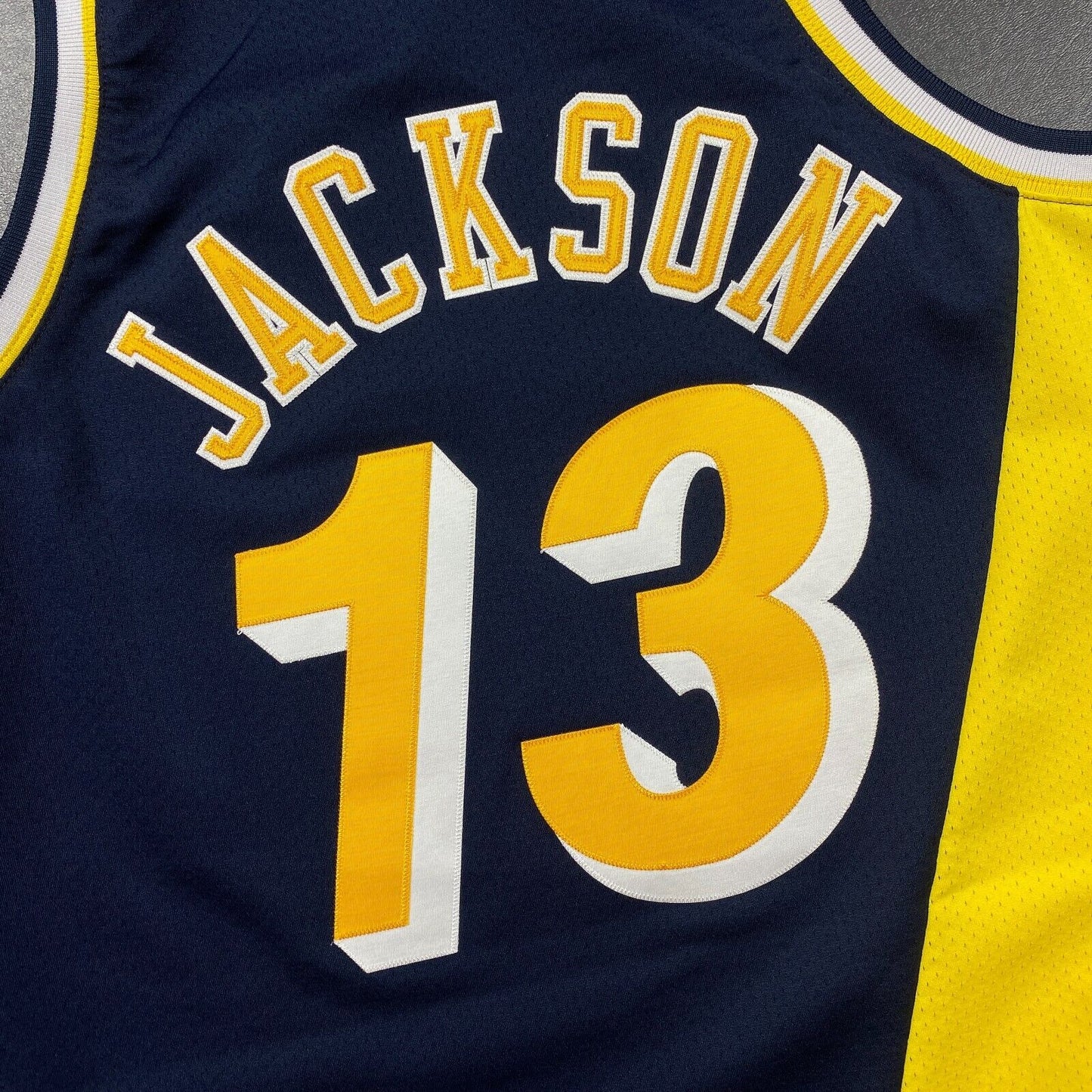 100% Authentic Mark Jackson Mitchell & Ness 96 97 Pacers Jersey Size 40 M Mens