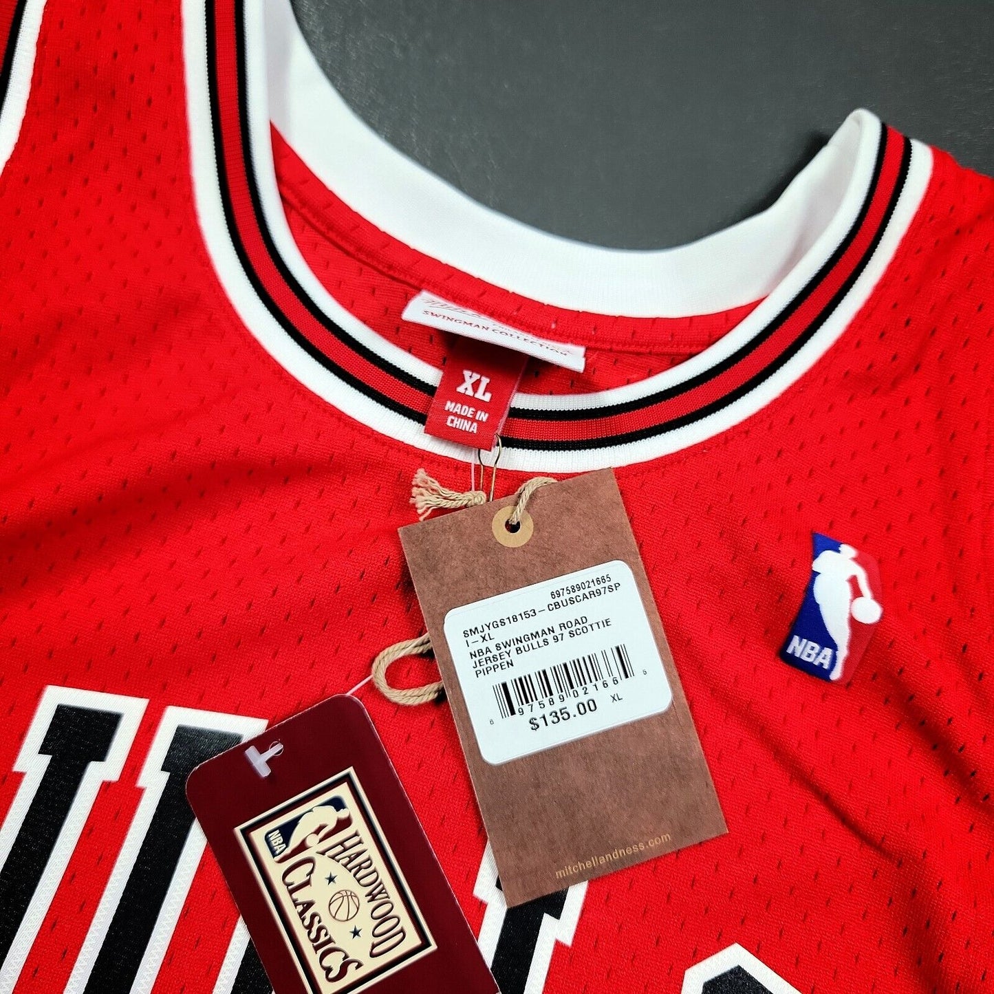 100% Authentic Scottie Pippen Mitchell Ness 97 98 Bulls Jersey Size XL 48 Mens