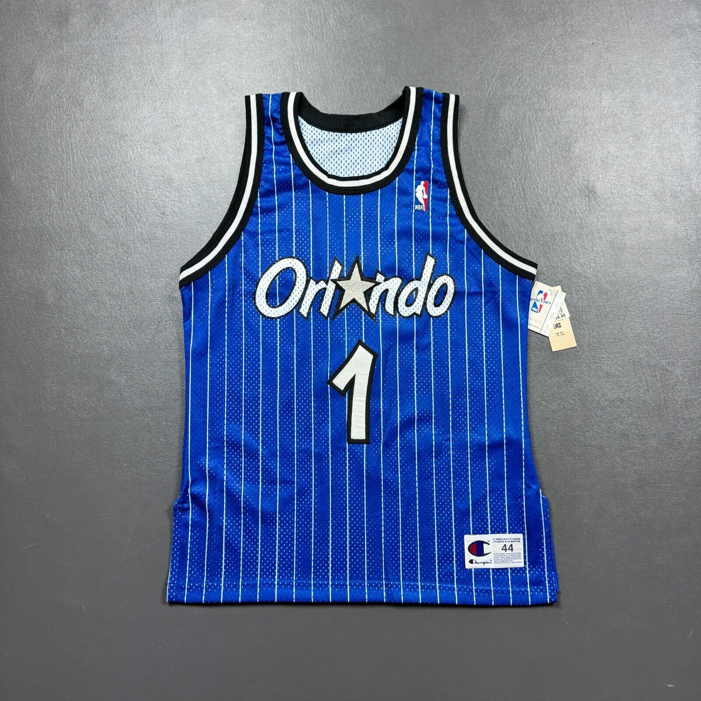 100% Authentic Penny Hardaway Vintage Champion 95 96 Magic Jersey Size 44 M L