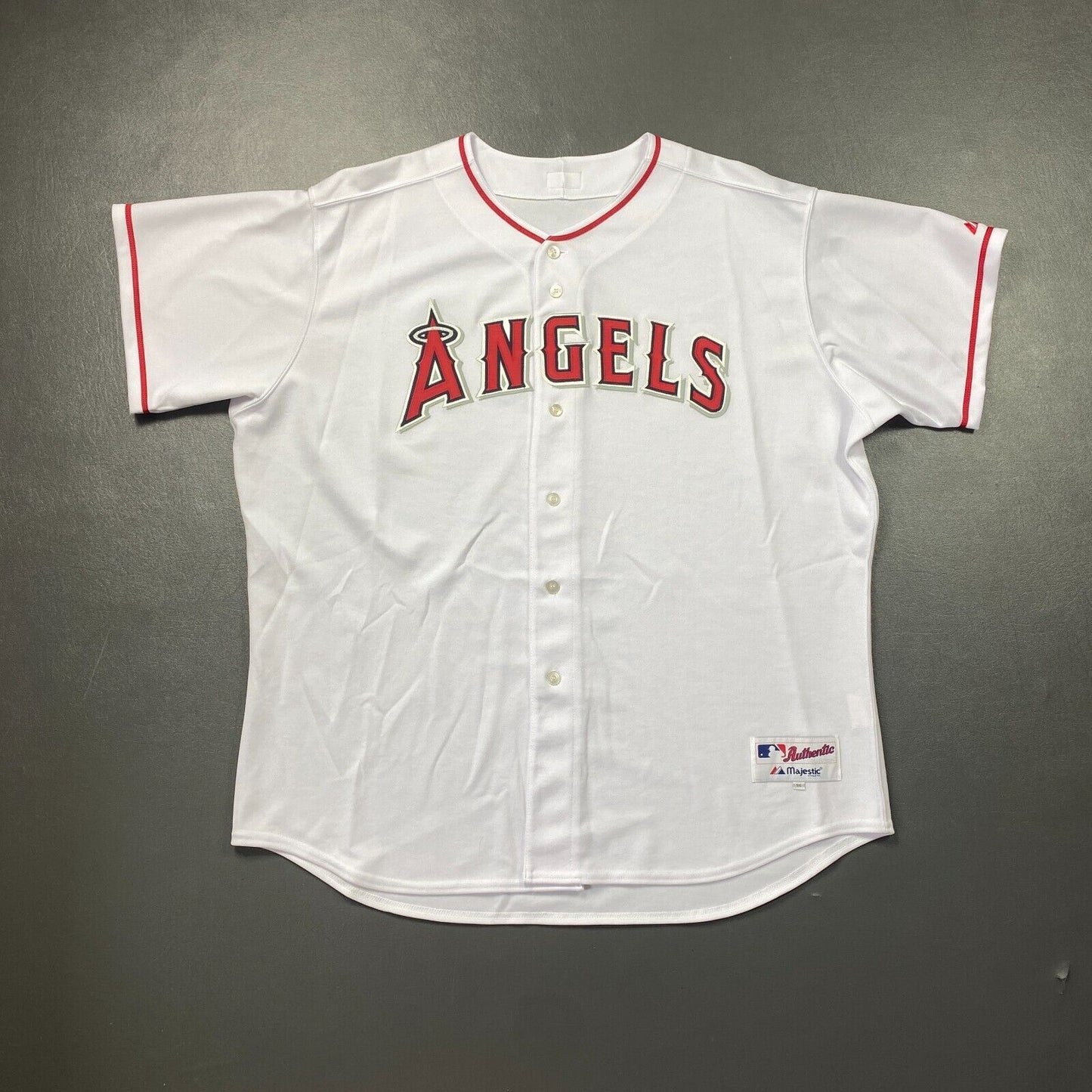 100% Authentic Anaheim Los Angeles Angels Majestic Jersey Size 56 3XL Mens