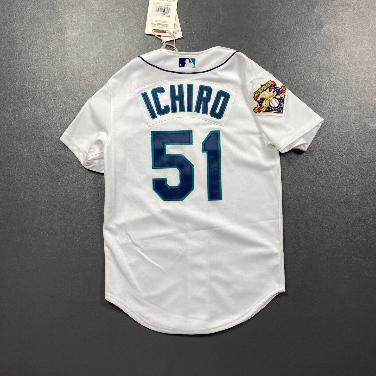 100% Authentic Ichiro Suzuki Mitchell Ness 2001 All Star Mariners Jersey 36 S