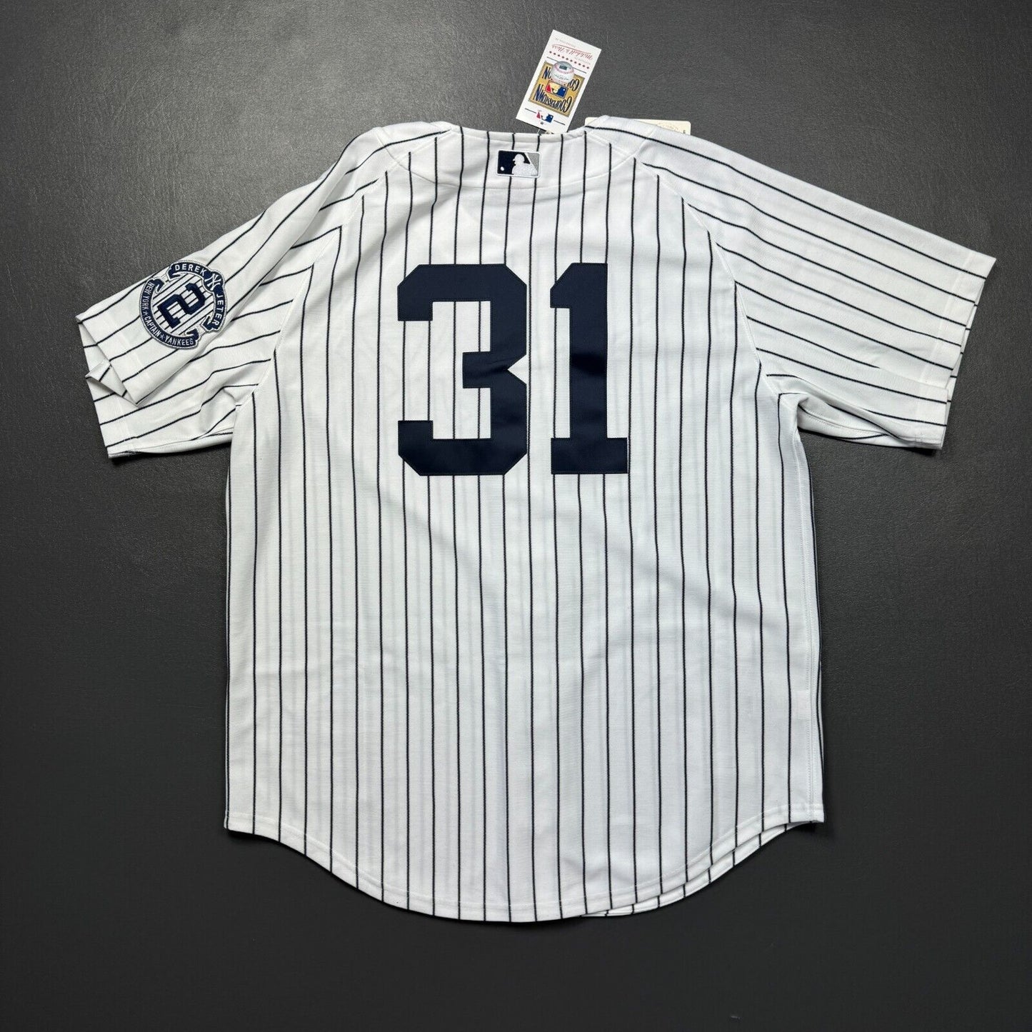 100% Authentic Ichiro Suzuki Mitchell Ness 2014 NY Yankees Jersey Size 52 2XL