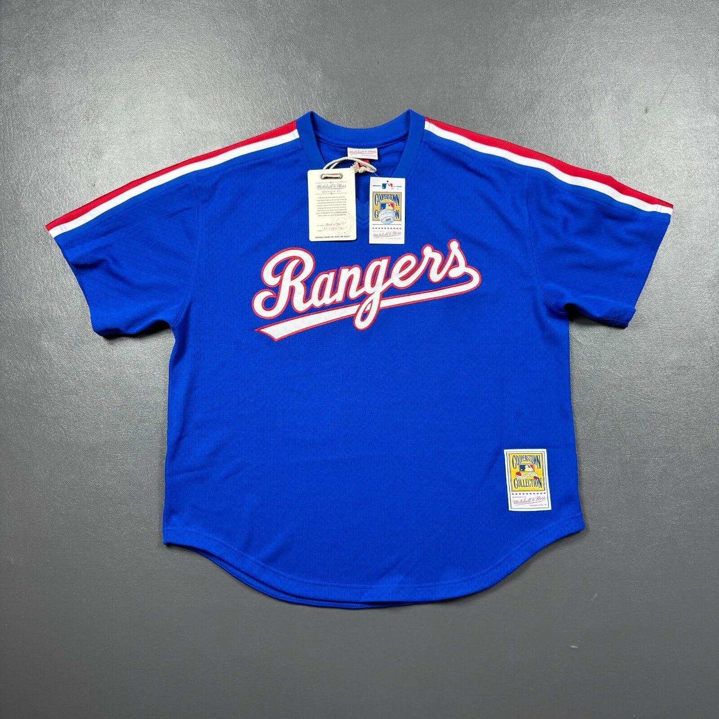 100% Authentic Ryan Nolan Mitchell & Ness 1989 Texas Rangers BP Jersey 48 XL