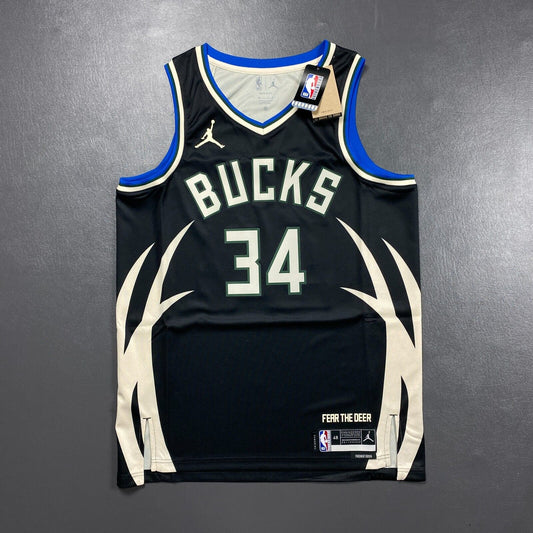 100% Authentic Giannis Antetokounmpo Milwaukee Bucks Statement Jersey Size 48 L