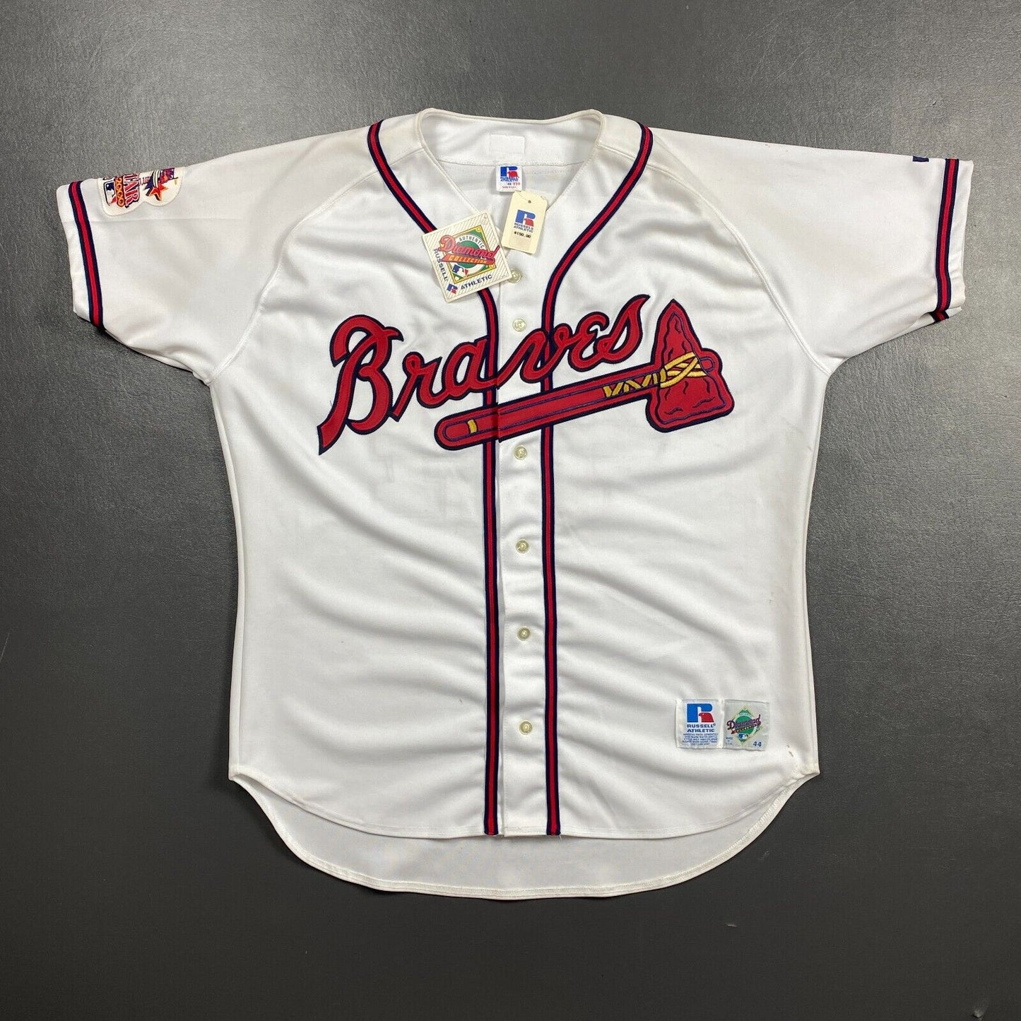 100% Authentic Hank Aaron Vintage Russell Athletics 00 All Star Braves Jersey 44