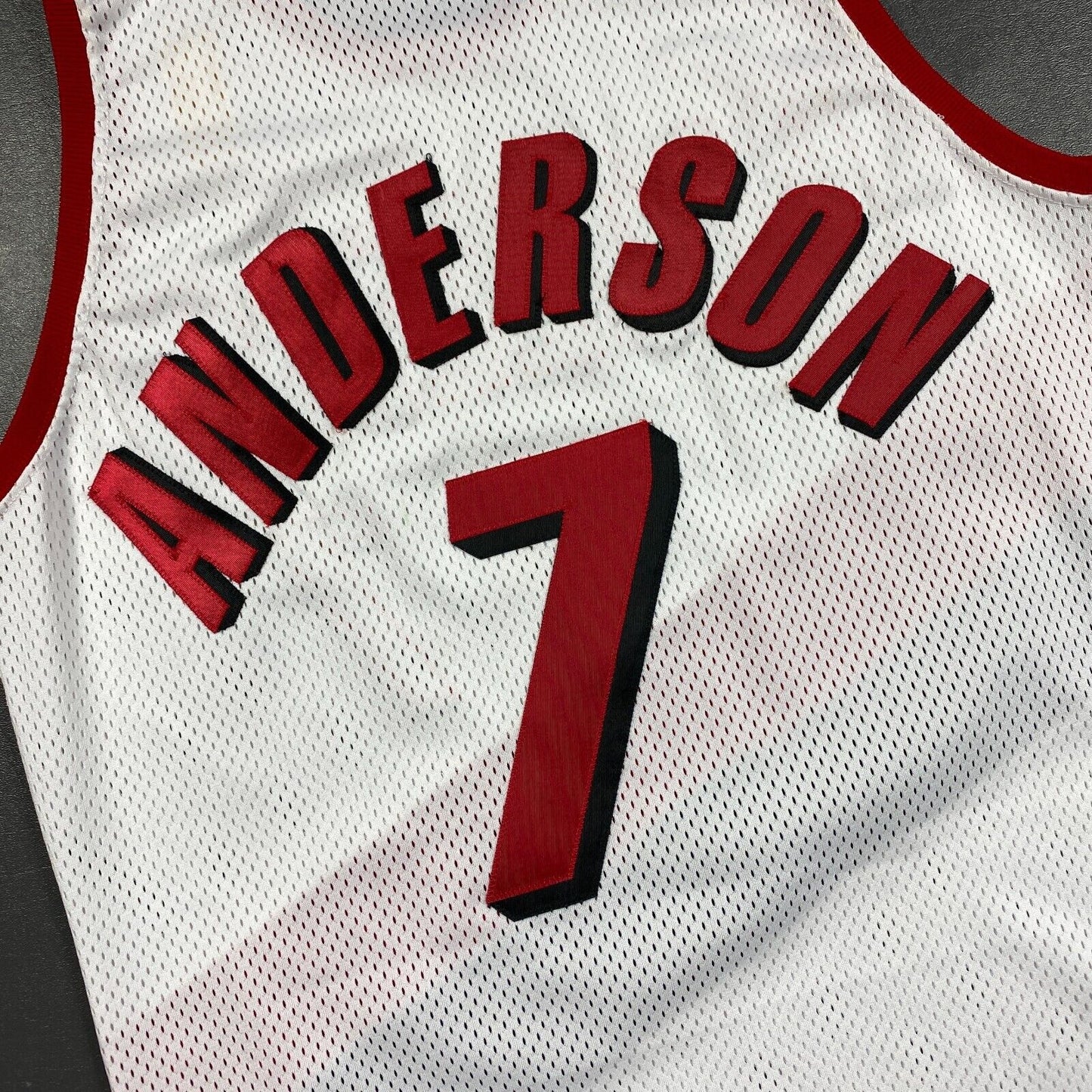 100% Authentic Kenny Anderson Vintage Champion 96 97 Blazers Pro Cut Jersey