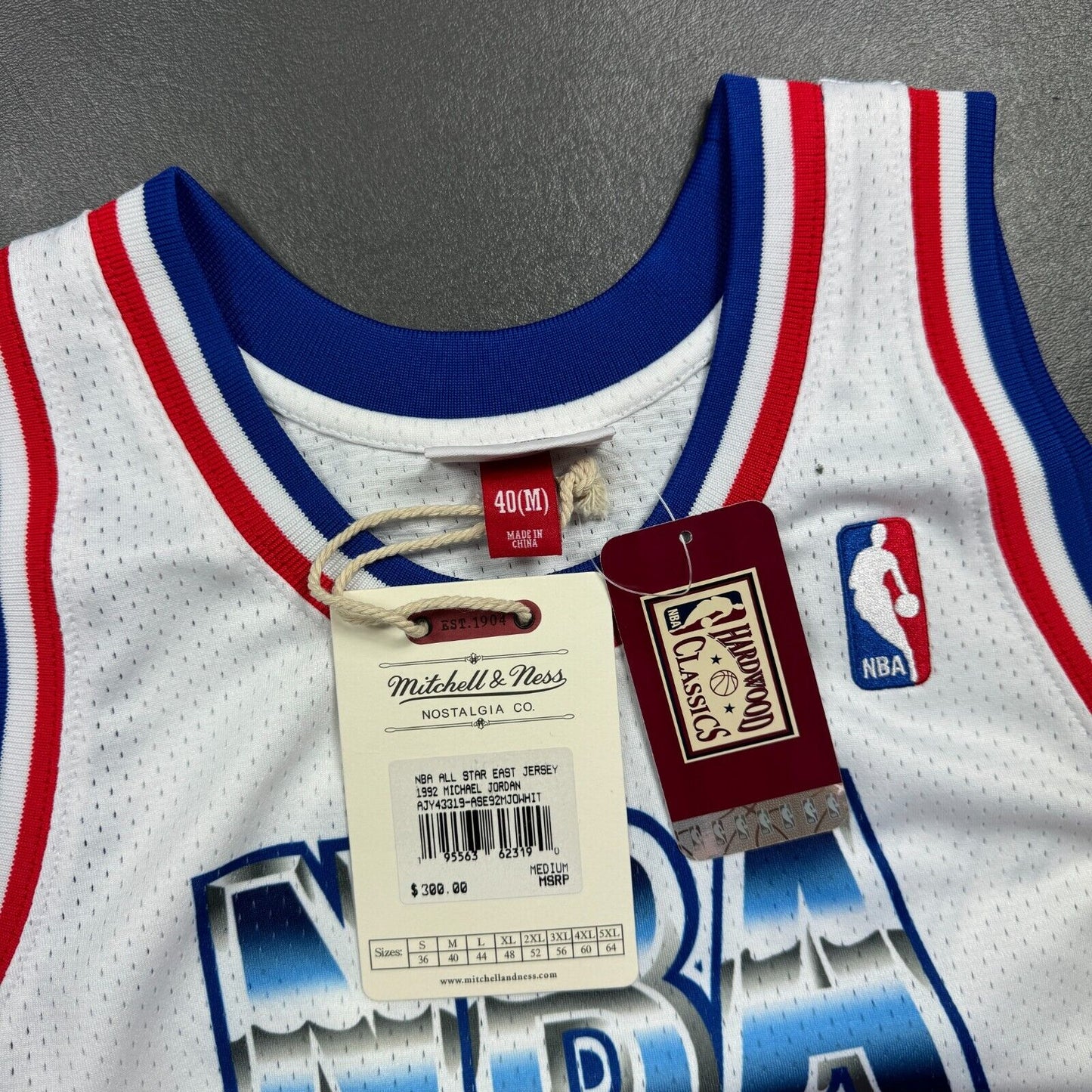 100% Authentic Michael Jordan Mitchell & Ness 1992 All Star Game Jersey Size 40