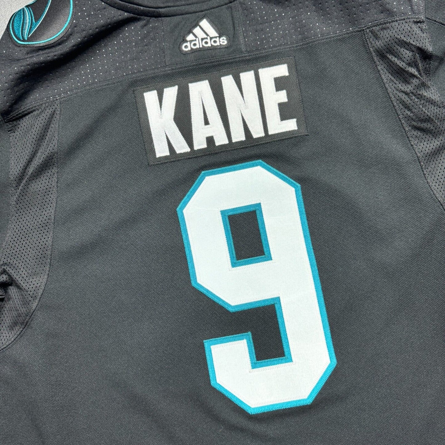 100% Authentic Evander Kane Adidas San Jose Sharks NHL Jersey Size 60 Mens