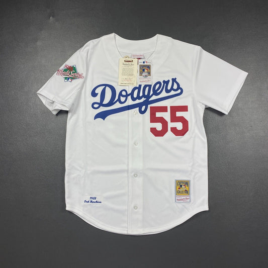 100% Authentic Orel Hershiser Mitchell Ness 1988 Los Angeles Dodgers Jersey 44 L