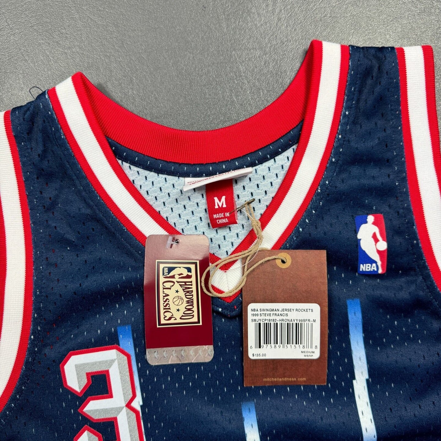 100% Authentic Steve Francis Mitchell Ness 99 00 Houston Rockets Jersey M 40