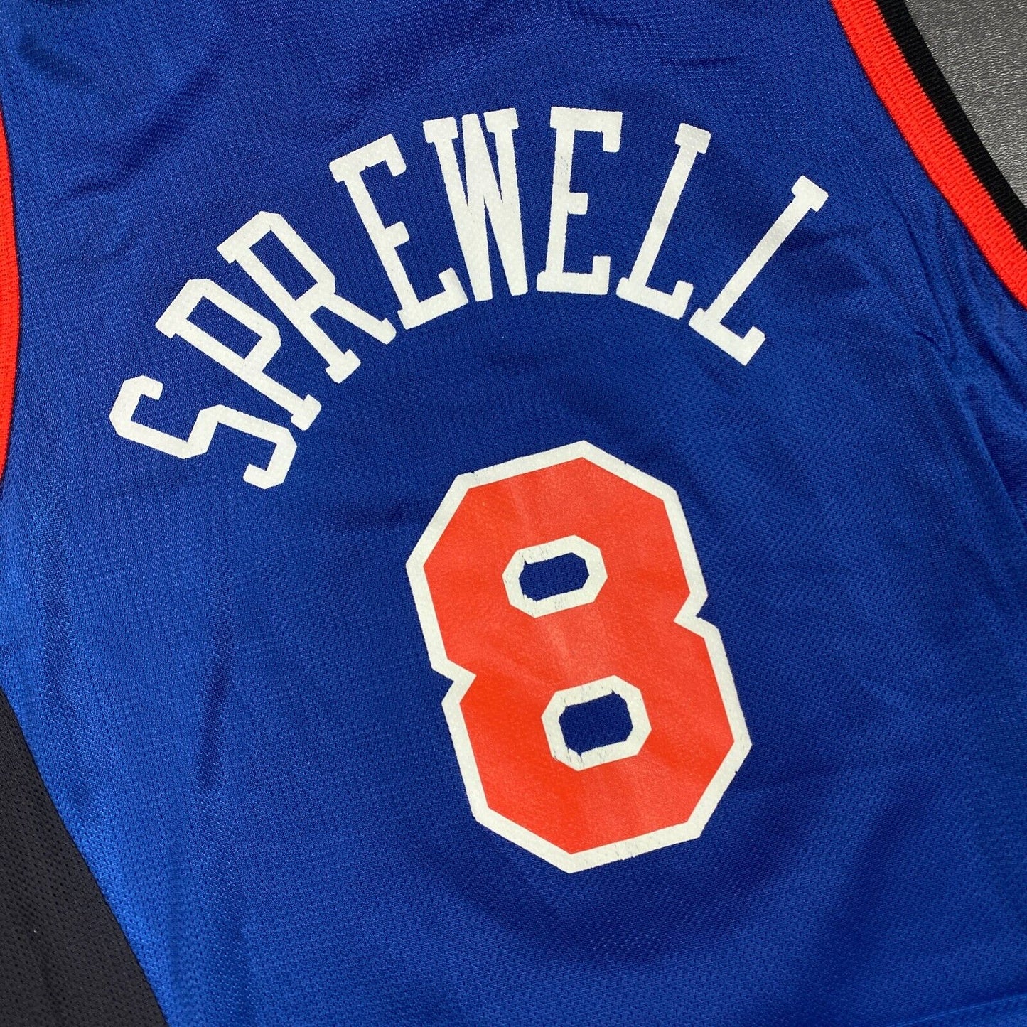 100% Authentic Latrell Sprewell Vintage Champion Knicks Jersey Size 40 M Mens