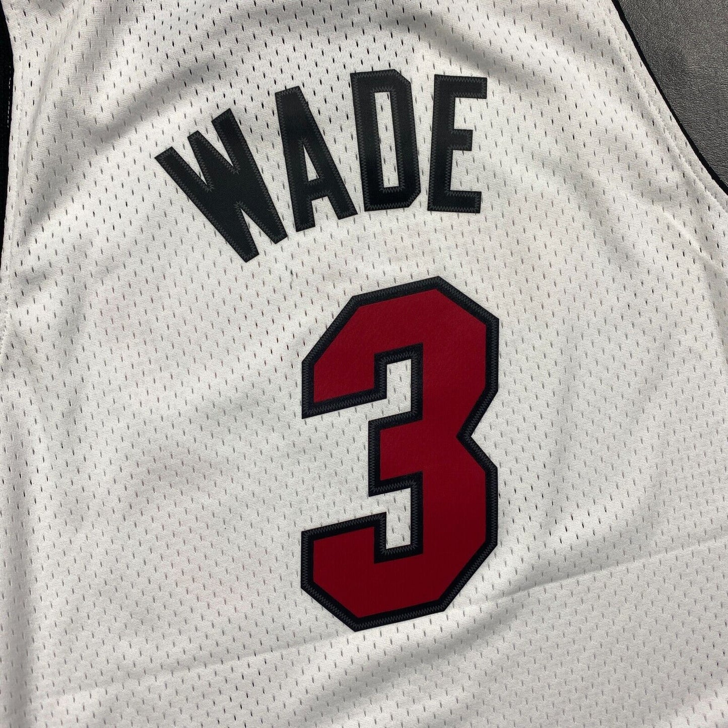 100% Authentic Dwyane Wade Mitchell & Ness Hall of Fame Miami Heat Jersey 2XL 52