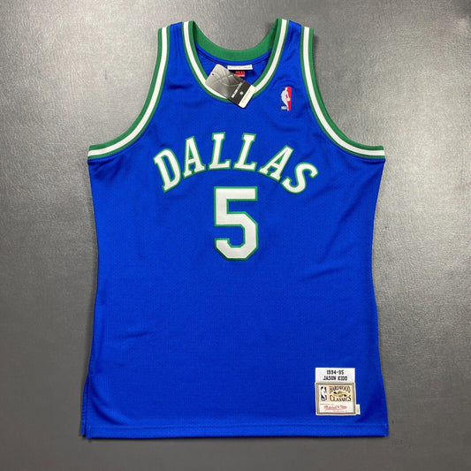 100% Authentic Jason Kidd Mitchell & Ness 94 95 Dallas Mavericks Jersey 44 L