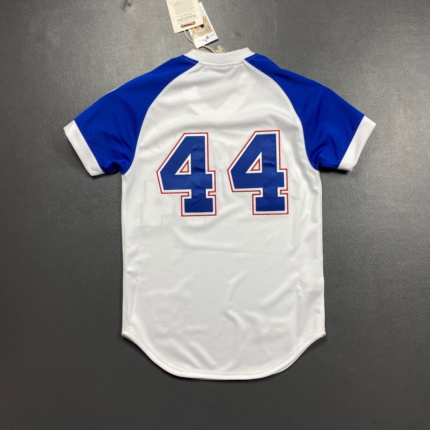 100% Authentic Hank Aaron Mitchell & Ness 1974 Atlanta Braves Jersey Size 36 S