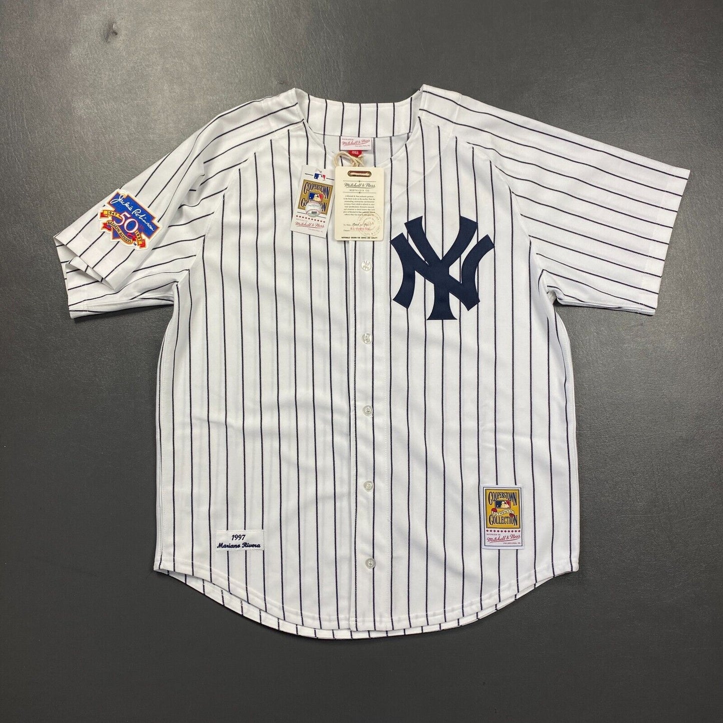 100% Authentic Mariano Rivera Mitchell & Ness 1997 NY Yankees Jersey Size 48 XL