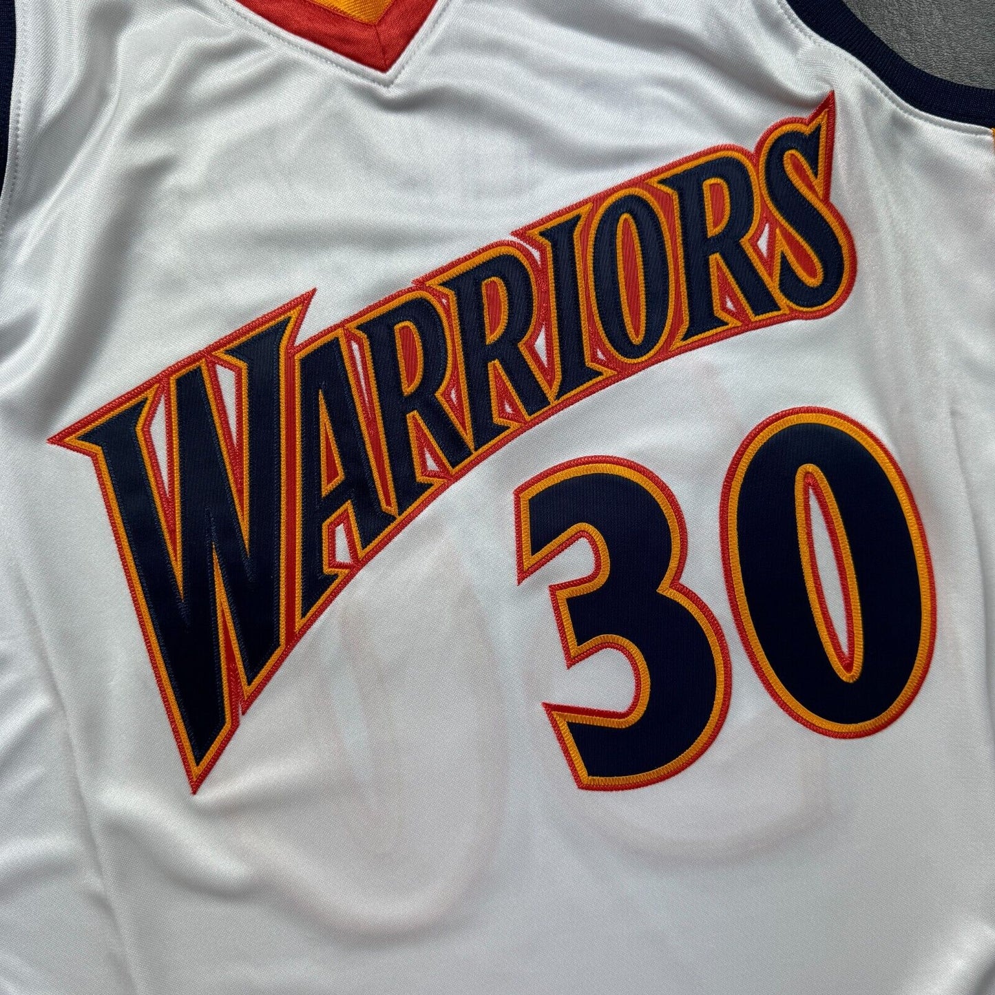 100% Authentic Stephen Curry Mitchell & Ness 09 10 Warriors Jersey Size 48 XL