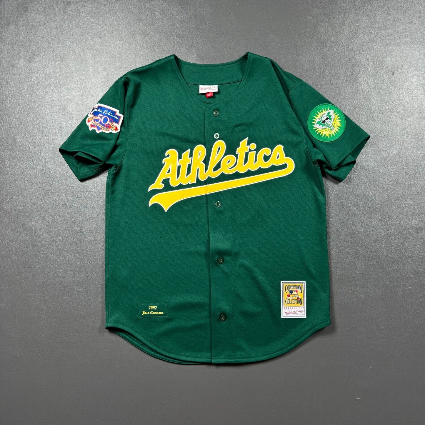 100% Authentic Jose Canseco Mitchell Ness 1997 Athletics Jersey Size 44 L Mens