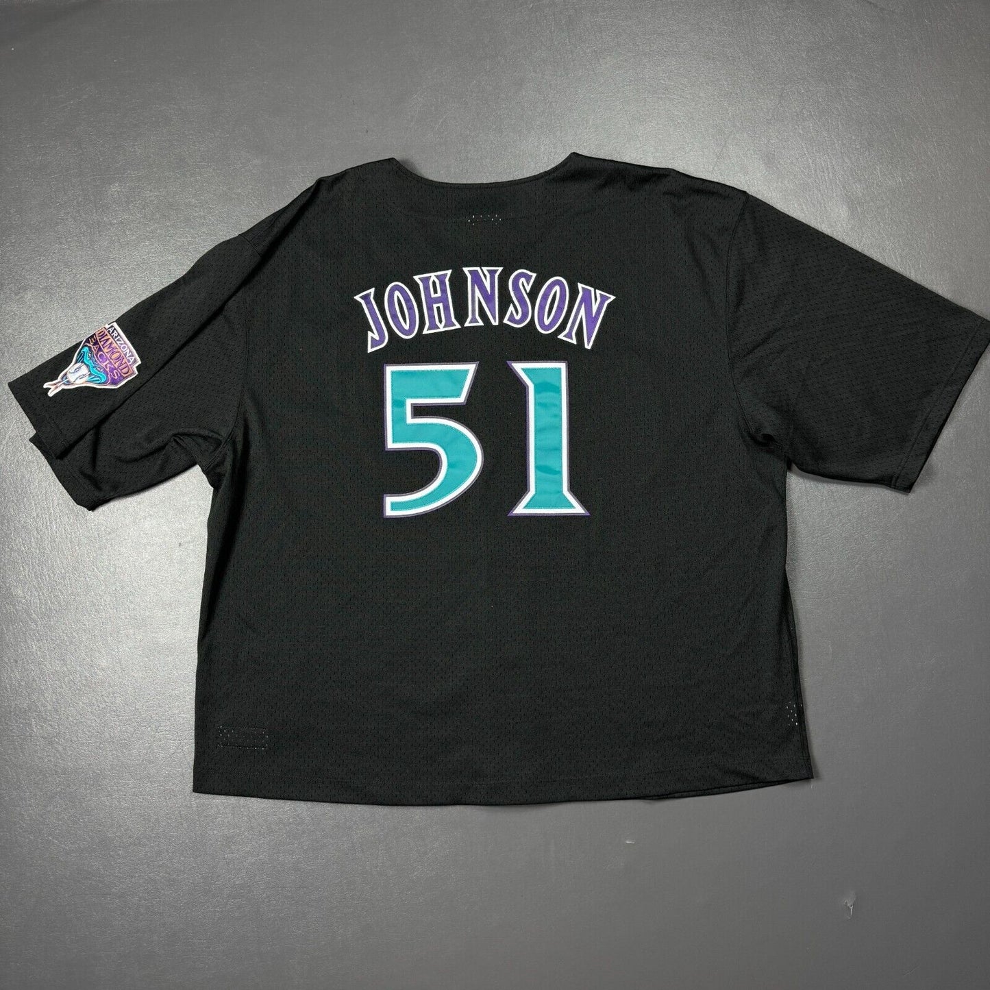 100% Authentic Randy Johnson Mitchell Ness 1999 Diamondbacks BP Jersey 56 3XL