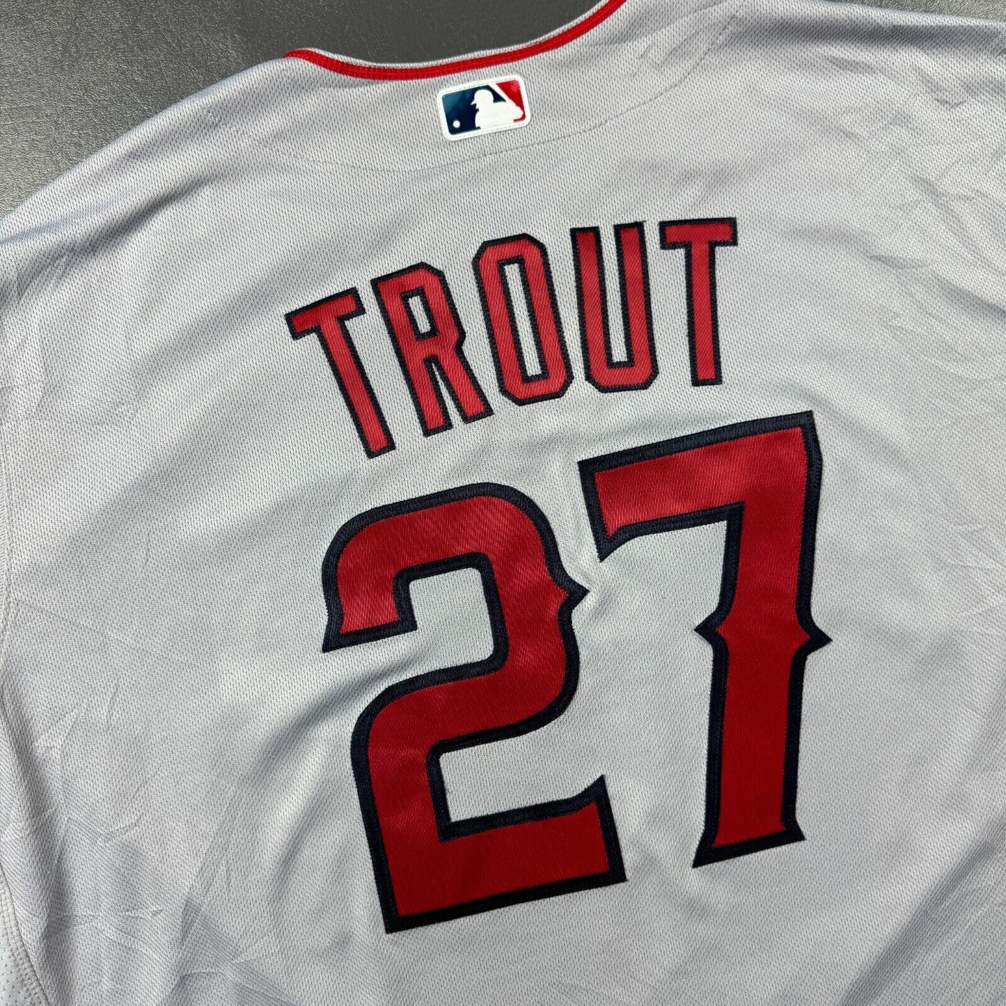 100% Authentic Mike Trout Vintage Majestic Los Angeles Angels Jersey Size 56 3XL