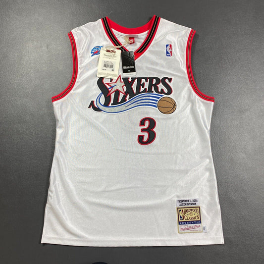 100% Authentic Allen Iverson Dr J Mitchell & Ness 2001 All Star Jersey Size 44 L