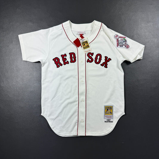 100% Authentic Wade Boggs Mitchell & Ness 1987 Red Sox Jersey Size 44 L Mens