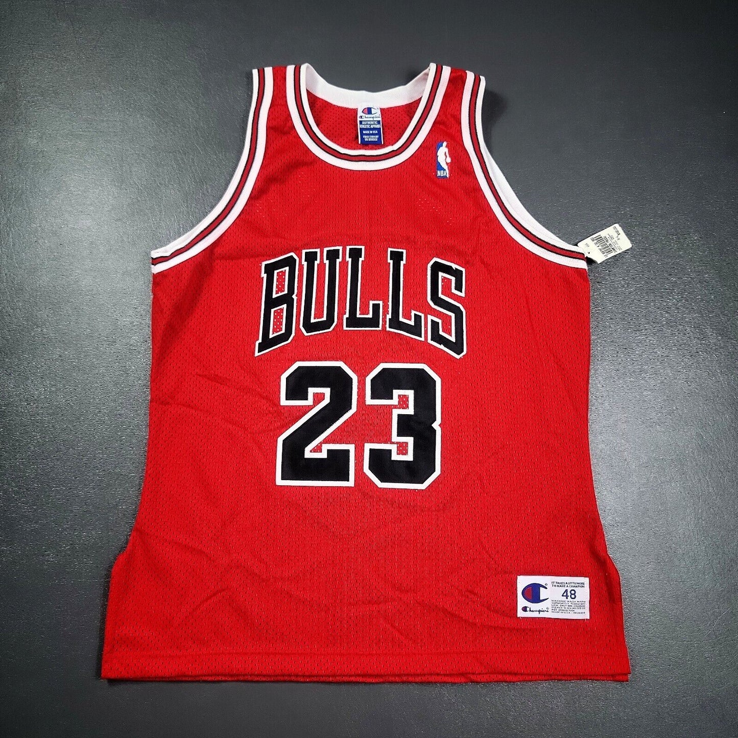 100% Authentic Michael Jordan Vintage Champion Bulls Jersey 48 L XL Mens