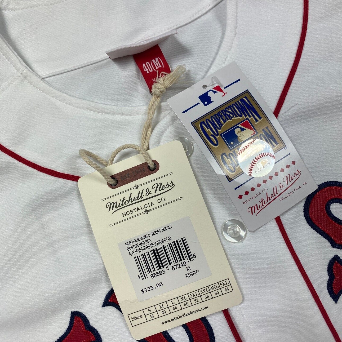 100% Authentic David Ortiz Mitchell Ness 2013 World Series Red Sox Jersey 40 M