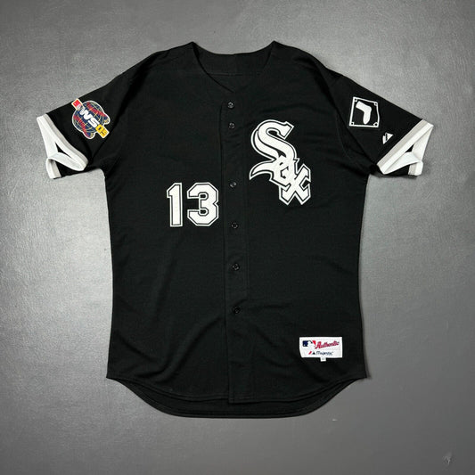 100% Authentic Ozzie Guillen Vintage Majestic World Series White Sox Jersey 48