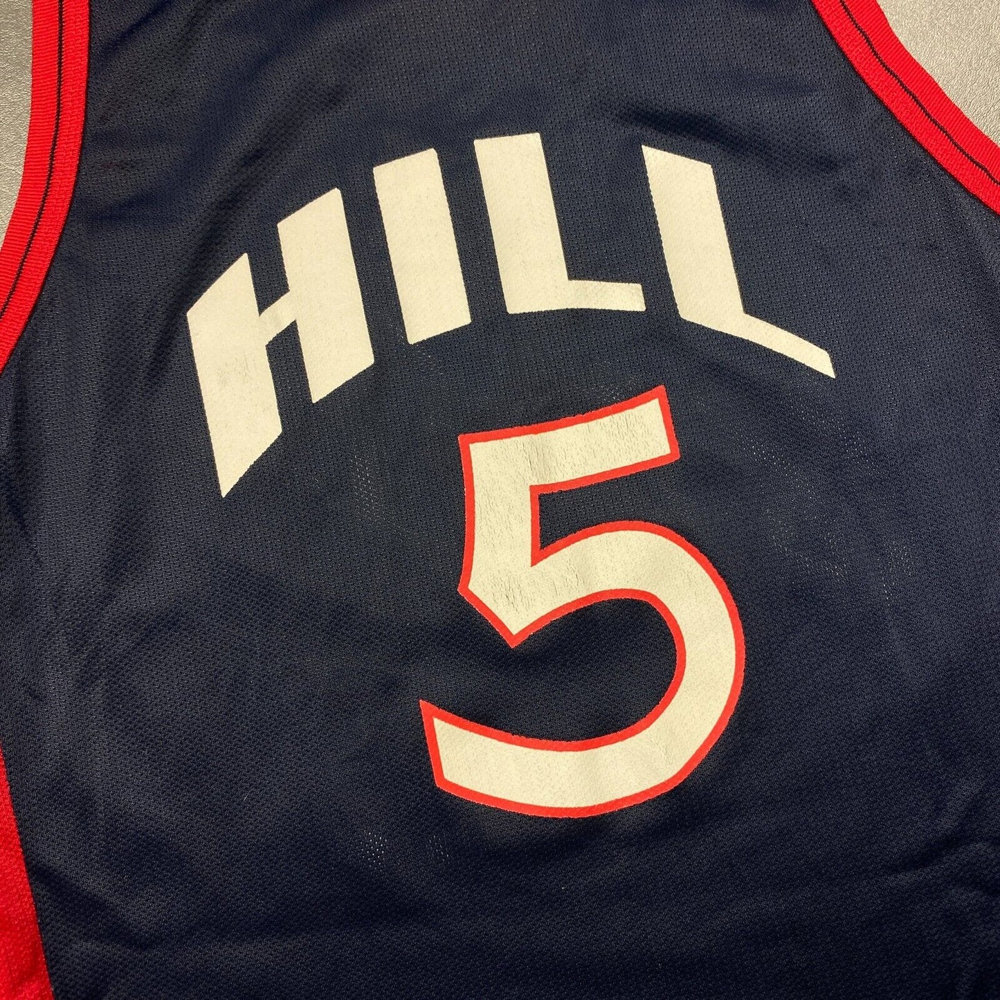 100% Authentic Grant Hill Vintage Champion USA Jersey Size 48 XL Mens