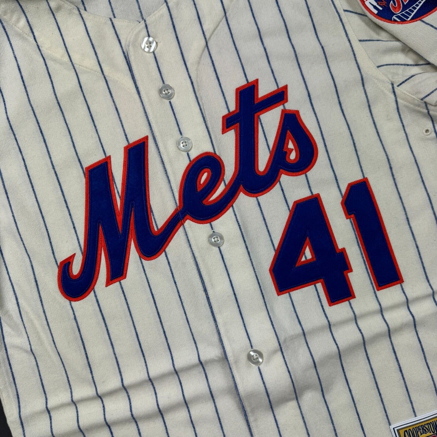 100% Authentic Tom Seaver Mitchell & Ness 1969 NY Mets Jersey Size 36 S Mens