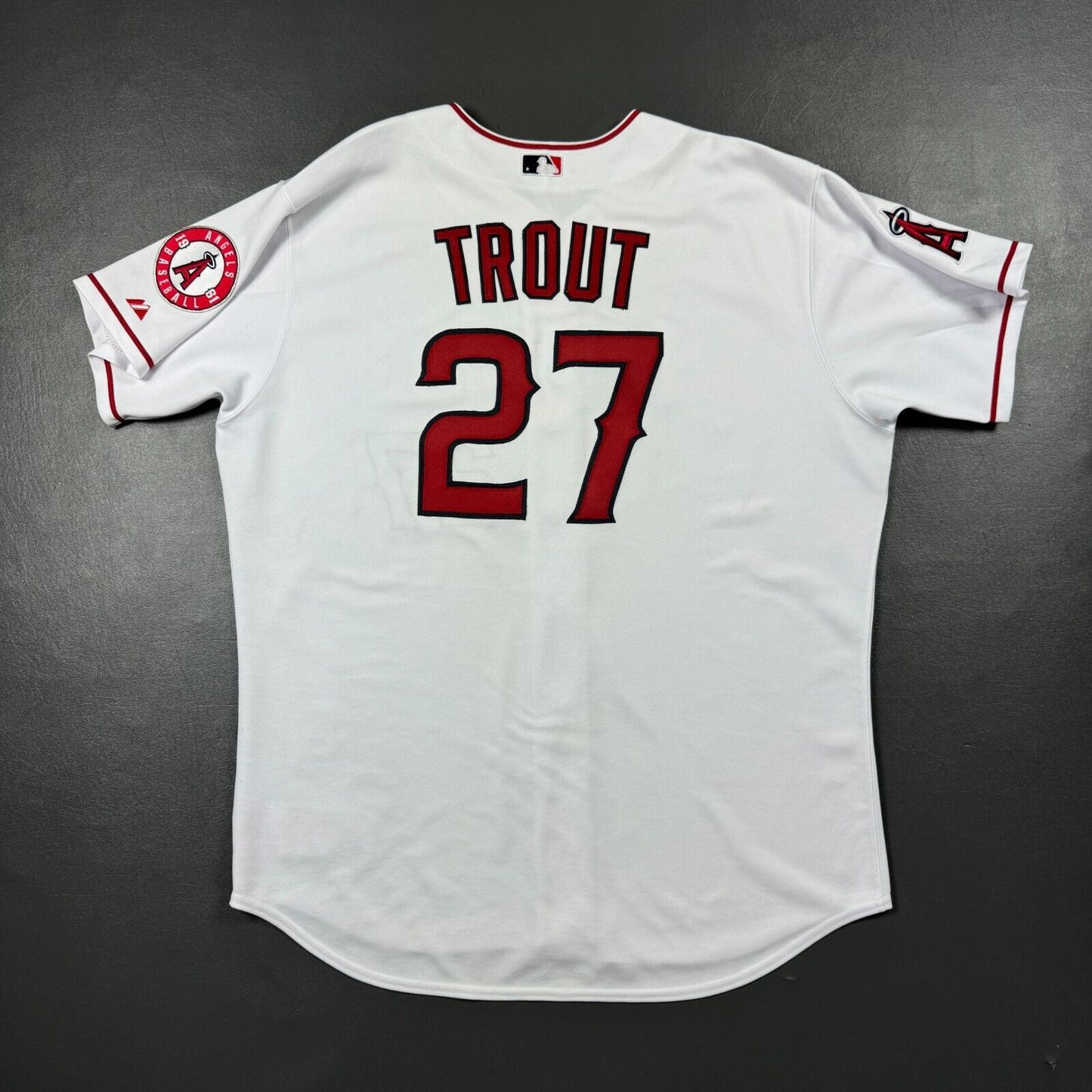 100% Authentic Mike Trout Vintage Majestic Los Angeles Angels Jersey Size 56 3XL