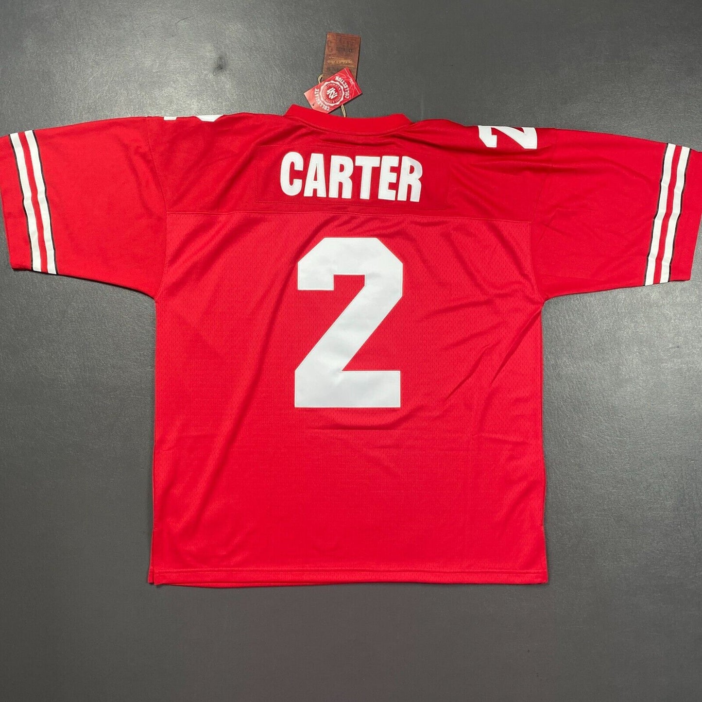 100% Authentic Cris Carter Mitchell & Ness 1986 Ohio State Jersey Size 52 2XL