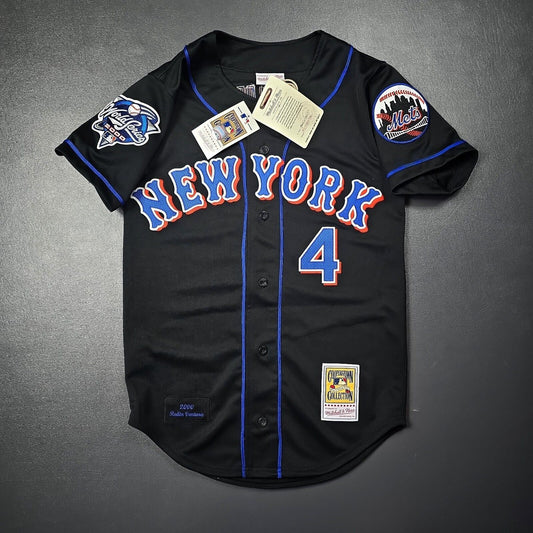 100% Authentic Robin Ventura Mitchell Ness 2000 World Series NY Mets Jersey 36 S