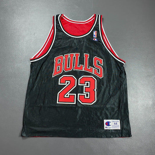 100% Authentic Michael Jordan Vintage Champion Bulls Reversible Jersey Size 44