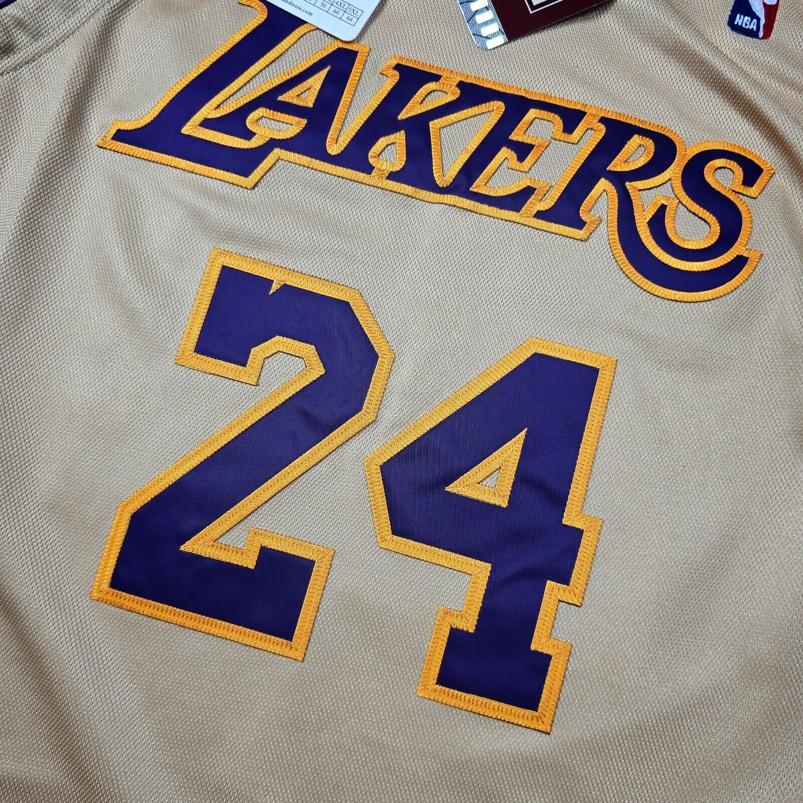 Kobe Bryant 08-09 Lakers Premium Gold Mitchell & Ness Authentic Jersey Size popular 44