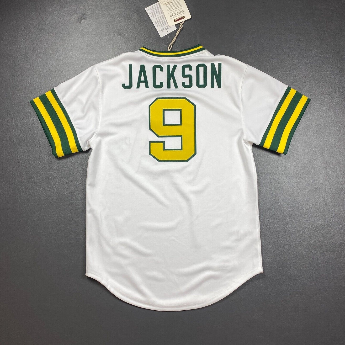 100% Authentic Reggie Jackson Mitchell & Ness 1972 Oakland Athletics Jersey 40 M