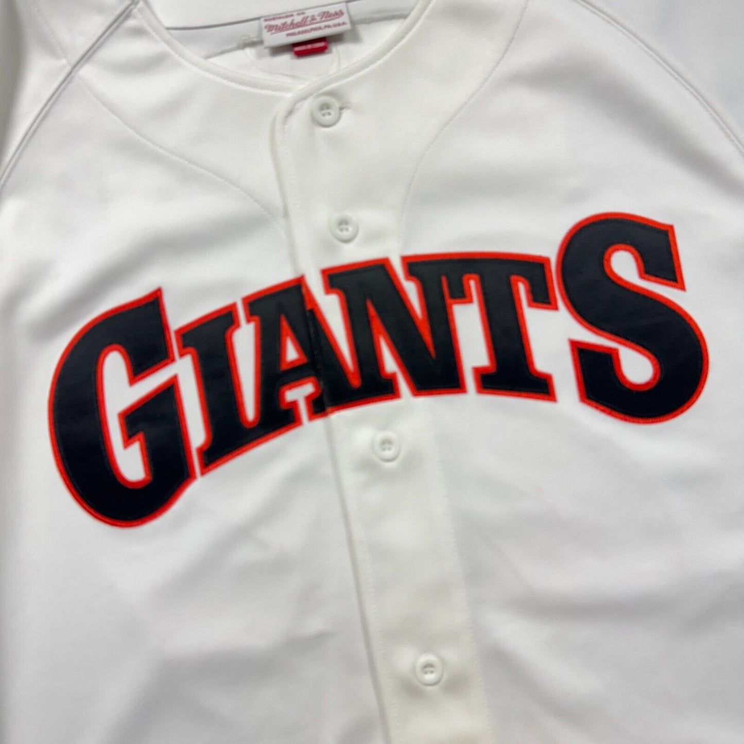 100% Authentic Will Clark Mitchell & Ness 1989 World Series Giants Jersey 44 L