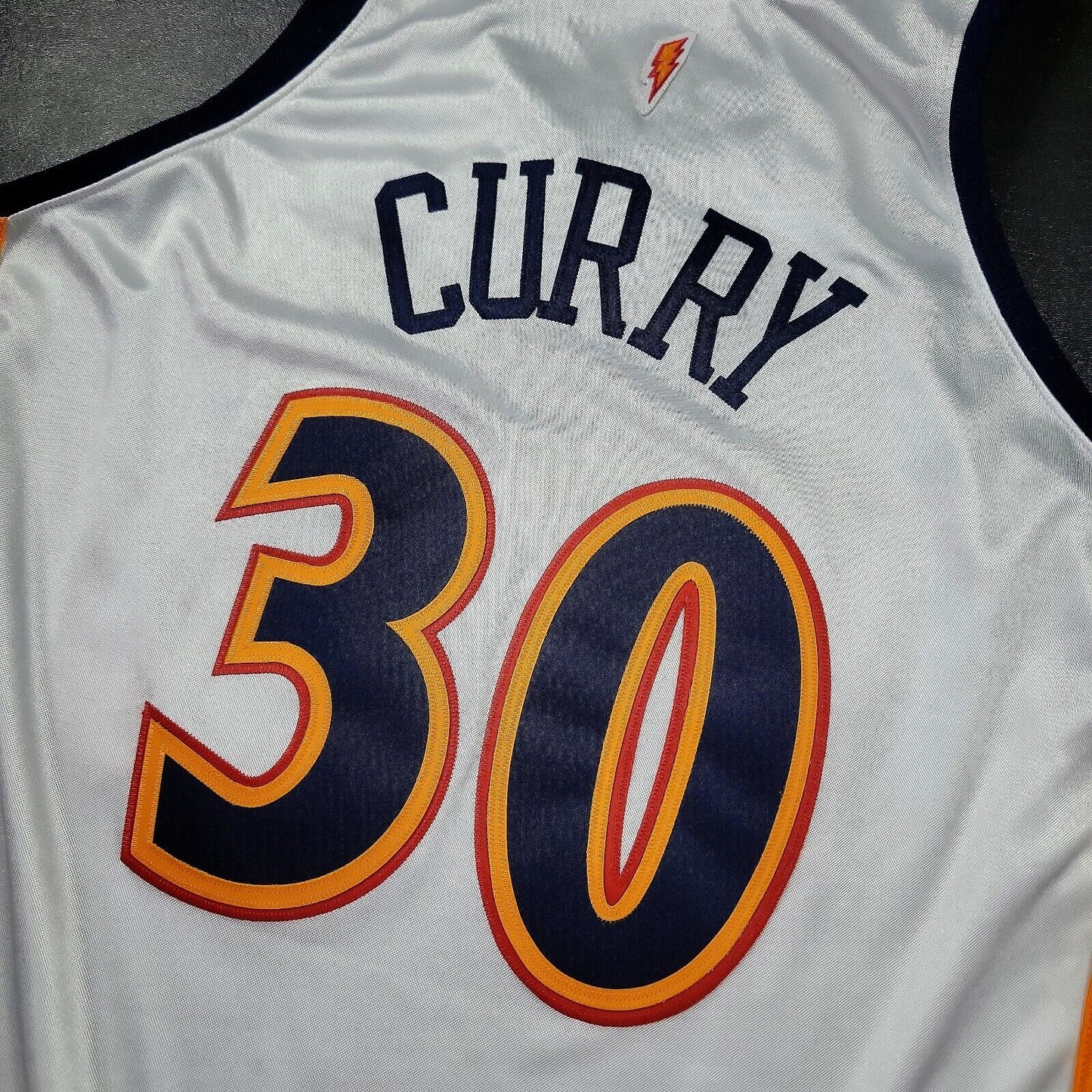 100% Authentic Stephen Curry Mitchell & Ness 09 10 Warriors Jersey Size 52 2XL