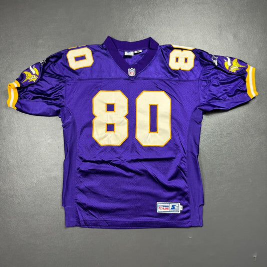 100% Authentic Cris Carter Vintage Starter Minnesota Vikings Pro Line Jersey 48