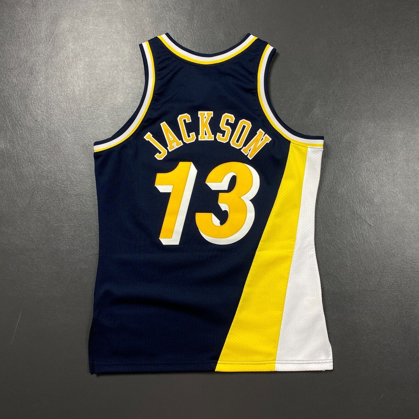 100% Authentic Mark Jackson Mitchell & Ness 96 97 Pacers Jersey Size 40 M Mens