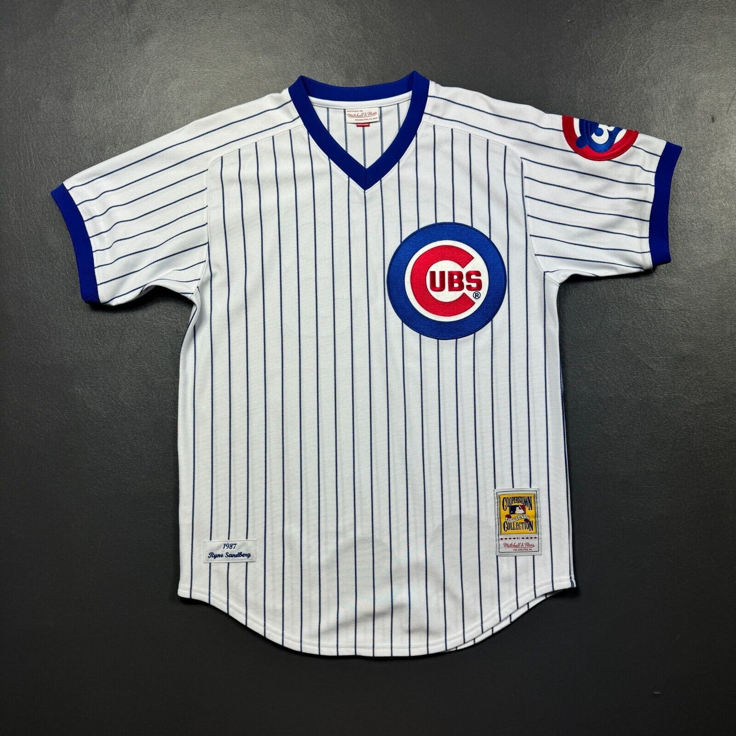 ***READ*** Ryne Sandberg Mitchell Ness 1987 Chicago Cubs Jersey 44 L ***READ***