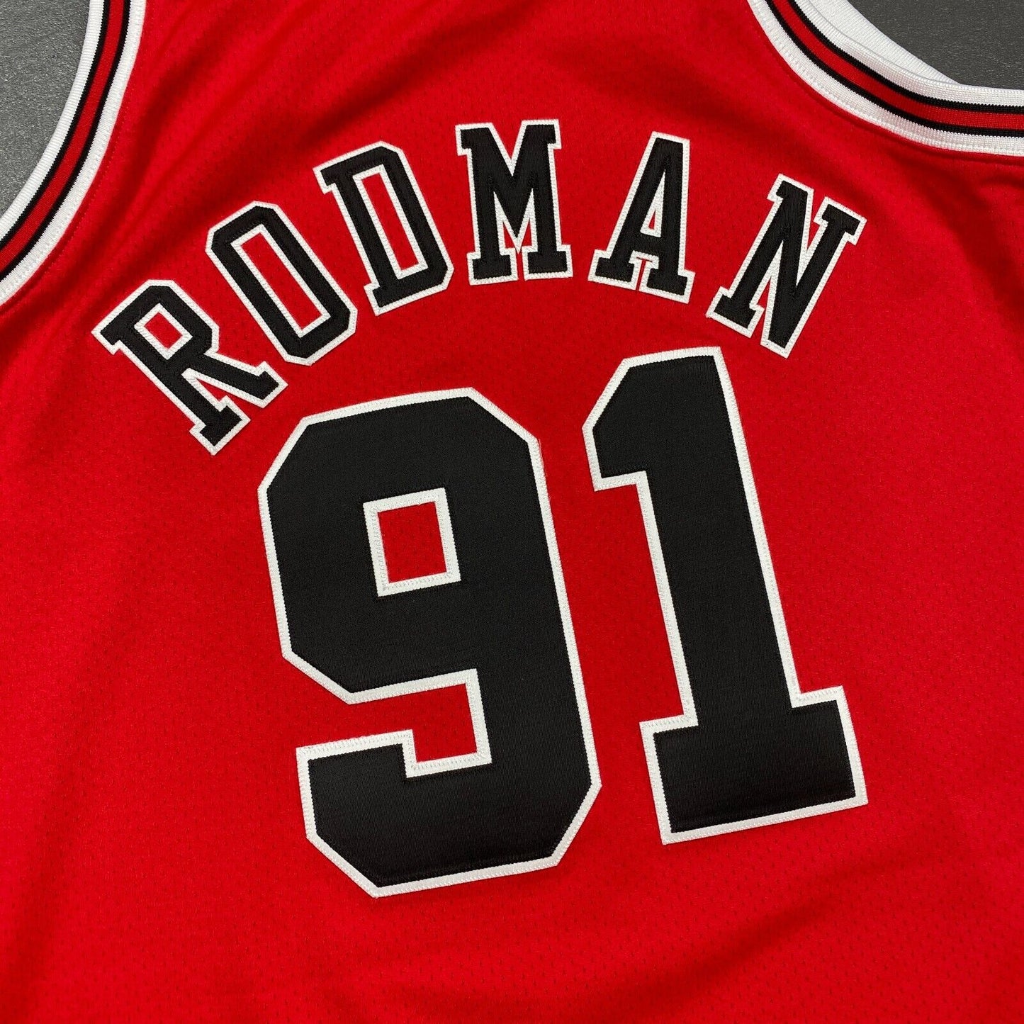 100% Authentic Dennis Rodman Mitchell Ness 97 98 Finals Bulls Jersey Size L 44