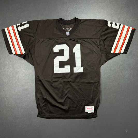 100% Authentic Eric Metcalf Vintage Wilson Cleveland Browns Jersey Size 48 XL