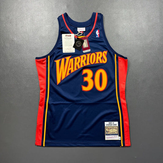 100% Authentic Stephen Curry Mitchell Ness 09 10 Warriors Jersey Size 44 L Mens