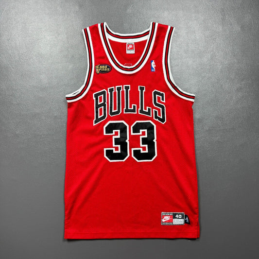 100% Authentic Scottie Pippen Vintage Nike 1998 NBA Finals Bulls Jersey 40 M