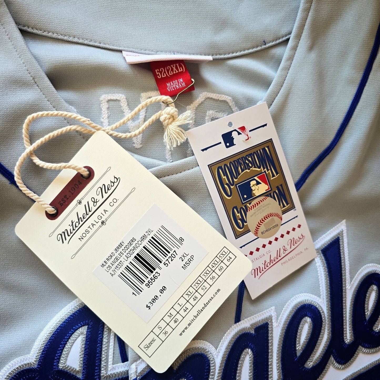 100% Authentic Hideo Nomo Mitchell Ness 2002 Los Angeles Dodgers Jersey 52 2XL