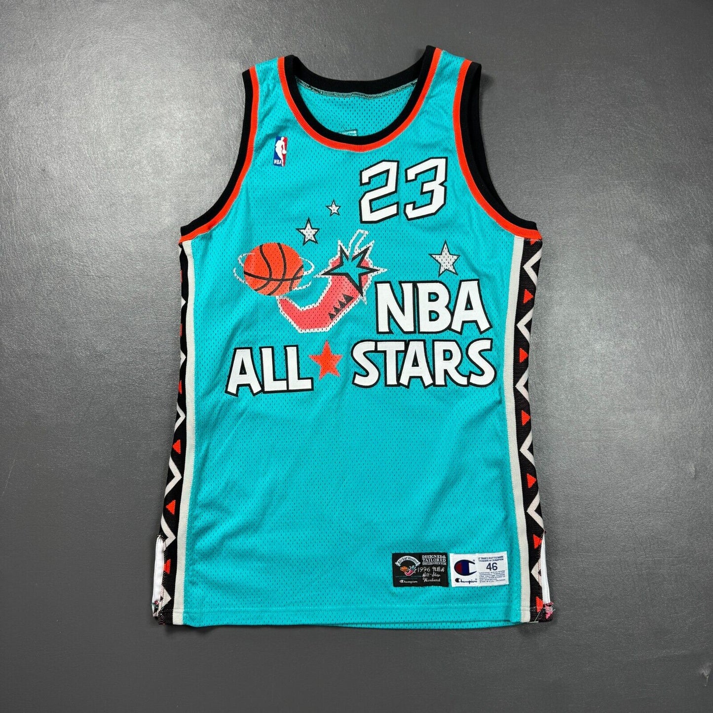 100% Authentic Michael Jordan Vintage Champion 1996 All Star Game Pro Cut Jersey